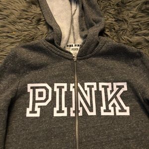 Grey PINK zip up